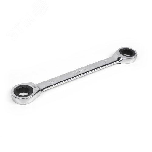 Изображение товара Ключ накидной двусторонний 16х17 трещоточный хромированный (шт)