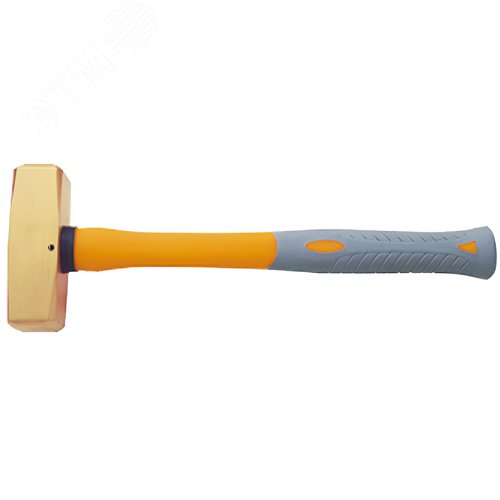 Изображение товара Кувалда тупоносая (немецкий тип) 5 кг латунь рукоятка фибергласс искробезопасная 2104A-1018, HORTZ (шт)