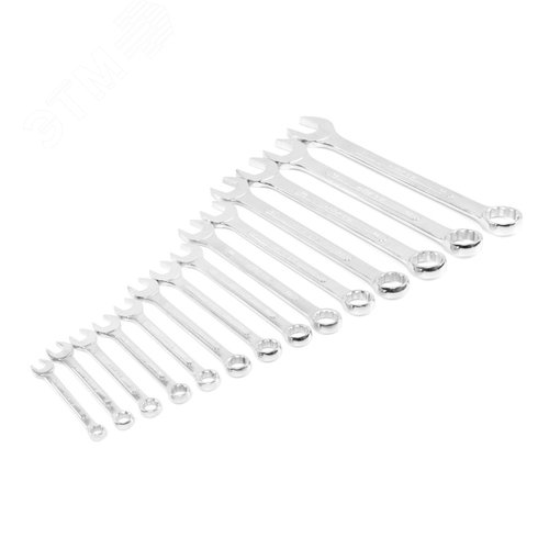 Изображение товара Набор ключей гаечных комбинированных 14 шт. (10-36)хромированные (шт)