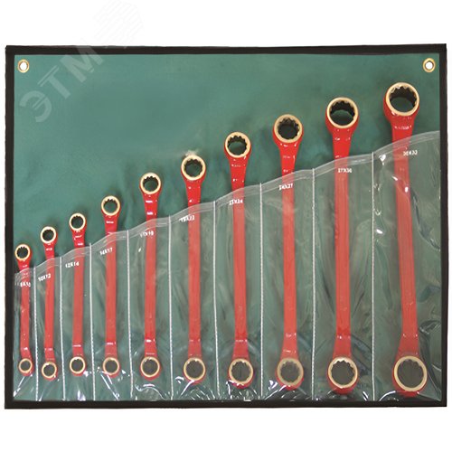 Изображение товара Набор ключей накидных двусторонних искробезопасных (8-32) AlCu № C-10 (шт)