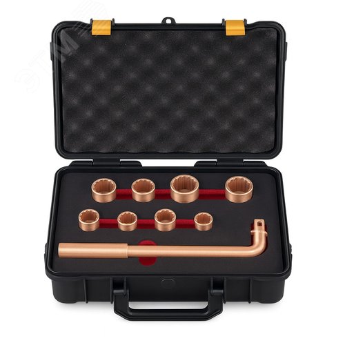 Изображение товара Набор торцевых головок искробезопасных №101E 1/2'', 9 предметов AlCu (шт)