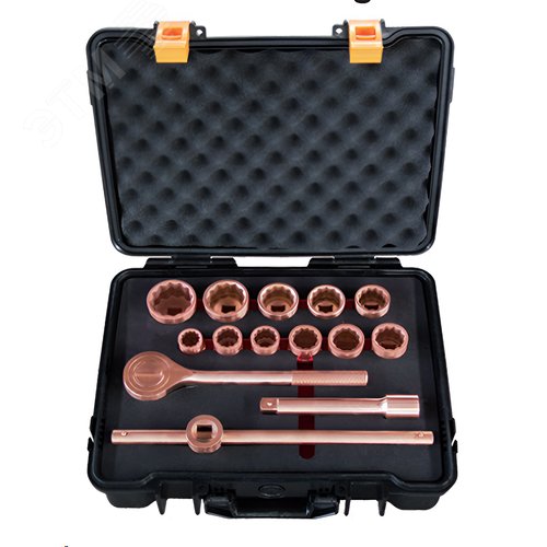 Изображение товара Набор торцевых головок искробезопасных 3/4'', 14 предметов AlCu (шт)