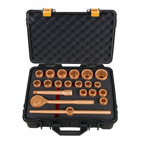 Изображение товара Набор торцевых головок искробезопасных №101L 3/4'', 21 предмет BeCu (шт)