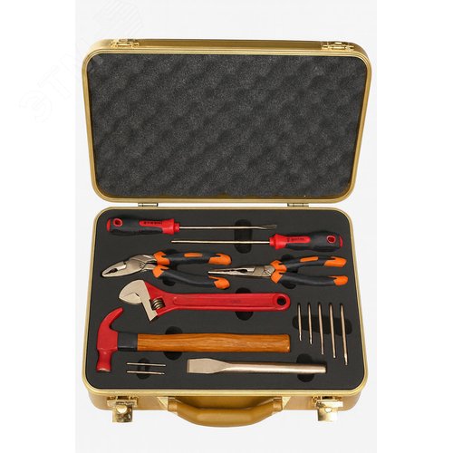 Изображение товара Набор взрывобезопасного инструмента (14 предметов) BeCu No.AA19-14 (шт)