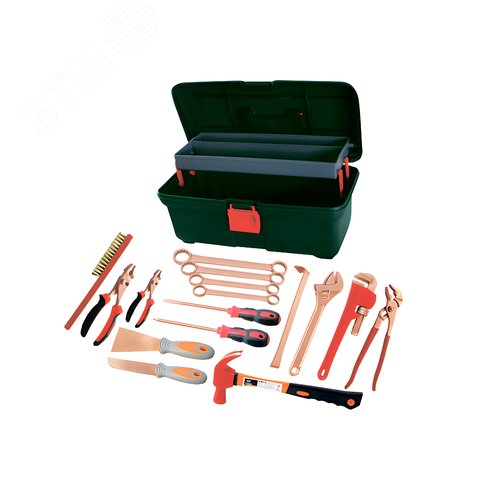 Изображение товара Набор взрывобезопасного инструмента (16 предметов) BeCu № G-16 (шт)