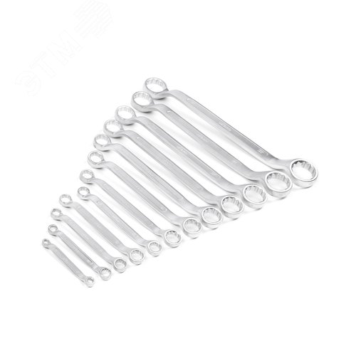 Изображение товара Набор ключей накидных двусторонних 12 шт. (6-32) хромированные (шт)