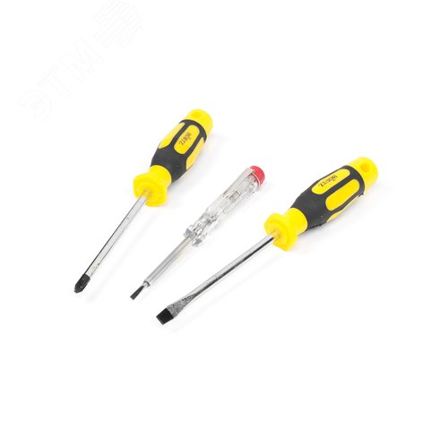 Изображение товара Набор отверток 3 шт. (2 шлицевые, 1 крестовая) (шт)