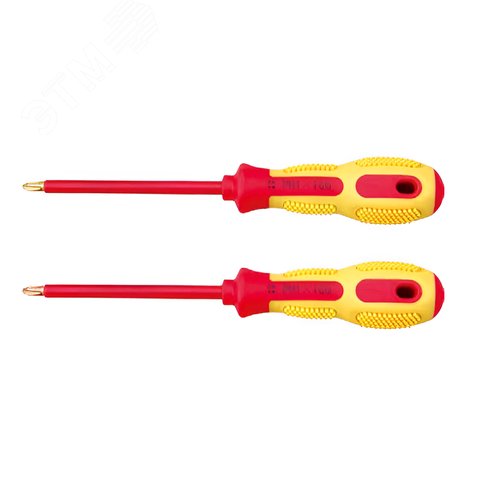 Изображение товара Отвертка крестовая изолированная PH 1х100 (общ.205мм) искробезопасный сплав BeCu 6102-1006 (шт)