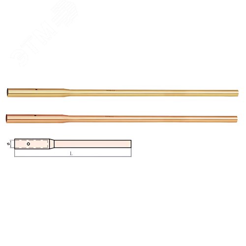 Изображение товара Рукоятка для накидного ключа 164A, 32-41 мм искробезопасный сплав BeCu (шт)