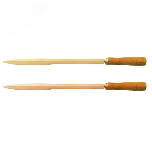 Изображение товара Шабер трехгранный 20х400 мм рукоятка деревянная искробезопасный 224C-1002 AlCu (шт)