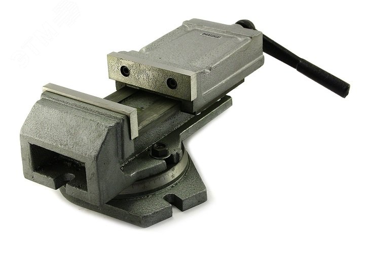 Изображение товара Станочные стальные поворотные тиски 160 мм Hortz для точной обработки металлов