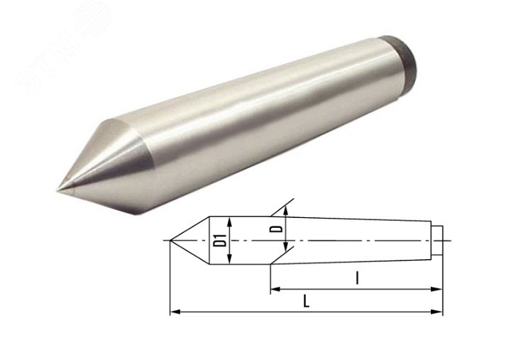 Изображение товара Центр упорный КМ2 вращающийся для токарных станков HORTZ
