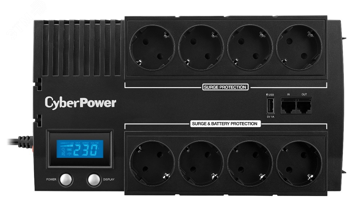 Изображение товара Источник бесперебойного питания CyberPower BR700ELCD 700VA/420W линейно-интерактивный