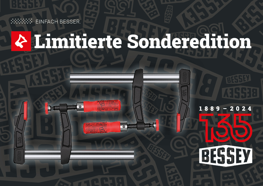 Набор струбцин TG25, 2 шт, ''135 лет BESSEY'', 250/120, 6 кН