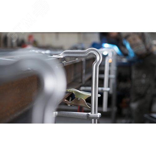 Струбцина OMEGA цельнометаллическая 500/120, усилие 5 кН, с Т-образной рукояткой, фиксированная скоба с запатентованной дугой OMEGA - фото 3