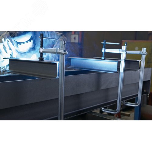 Струбцина высокоэффективная для тяжелых нагрузок 600/175, усилие: 22 кН, момент затяжки: 70 Нм, с Т-образной рукояткой - фото 2