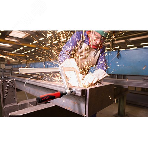 Струбцина цельнометаллическая 400/120, усилие: 6 кН, c 2-компонентной рукояткой - фото 6