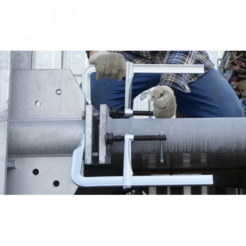 Струбцина высокоэффективная 1000/140, усилие: 12 кН, момент затяжки: 40 Нм, с Т-образной рукояткой - фото 2