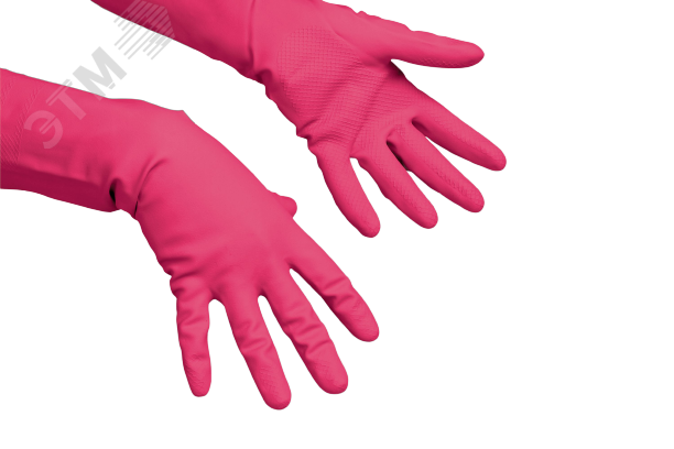 Изображение товара Перчатки латексные многоцелевые M, красный Vileda Professional (упак)