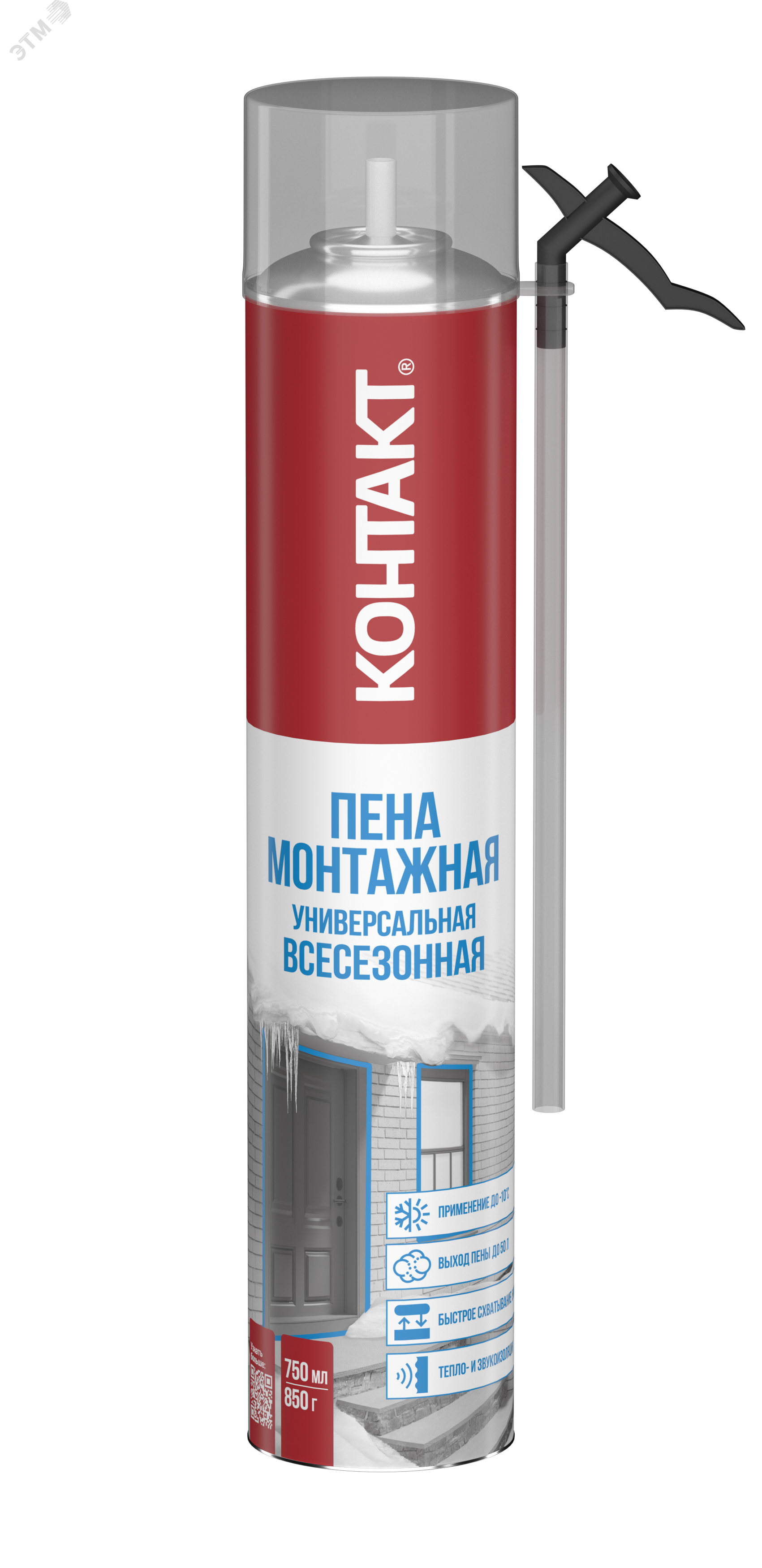 Изображение товара Пена монтажная '''' бытовая универсальная всесезонная, 750мл/850гр (шт)