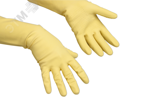 Изображение товара Перчатки латексные многоцелевые M, желтый Vileda Professional (упак)
