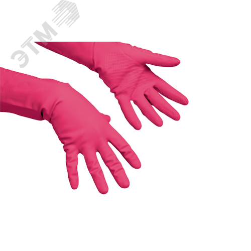 Изображение товара Перчатки латексные многоцелевые M, красный Vileda Professional (упак)