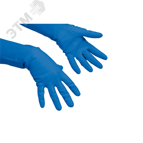 Изображение товара Перчатки латексные многоцелевые M, голубой Vileda Professional (упак)