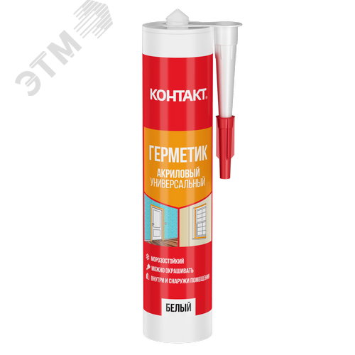 Изображение товара Герметик акриловый универсальный морозостойкий белый 280 мл (шт)