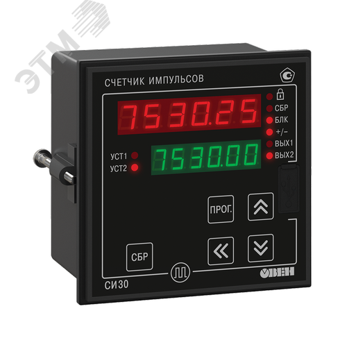 Изображение товара Счетчик импульсов микропроцессорный СИ30-220.Щ1.Р (шт)