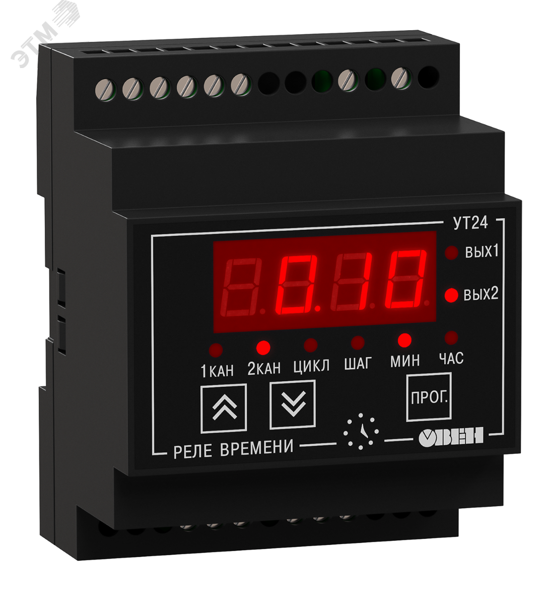 Изображение товара Двухканальное микропроцессорное реле времени УТ24-Д.С 220 В Россия