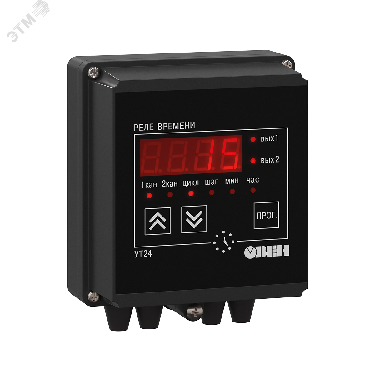 Изображение товара Двухканальное микропроцессорное реле времени УТ24-Н.Р 220 В 8 А настенное