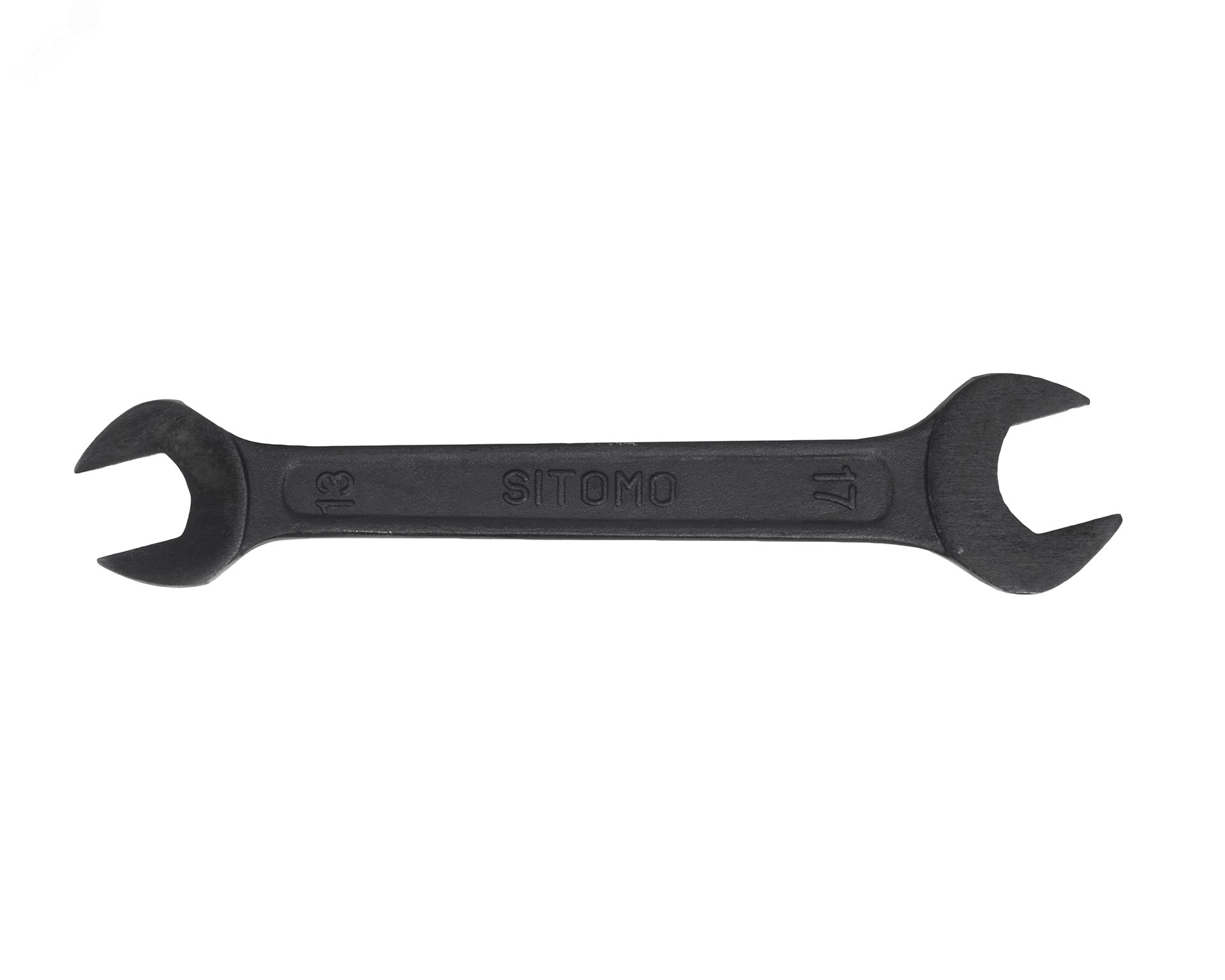 Изображение товара Ключ гаечный рожковый двусторонний 13х17 оксидированный долговечный инструмент