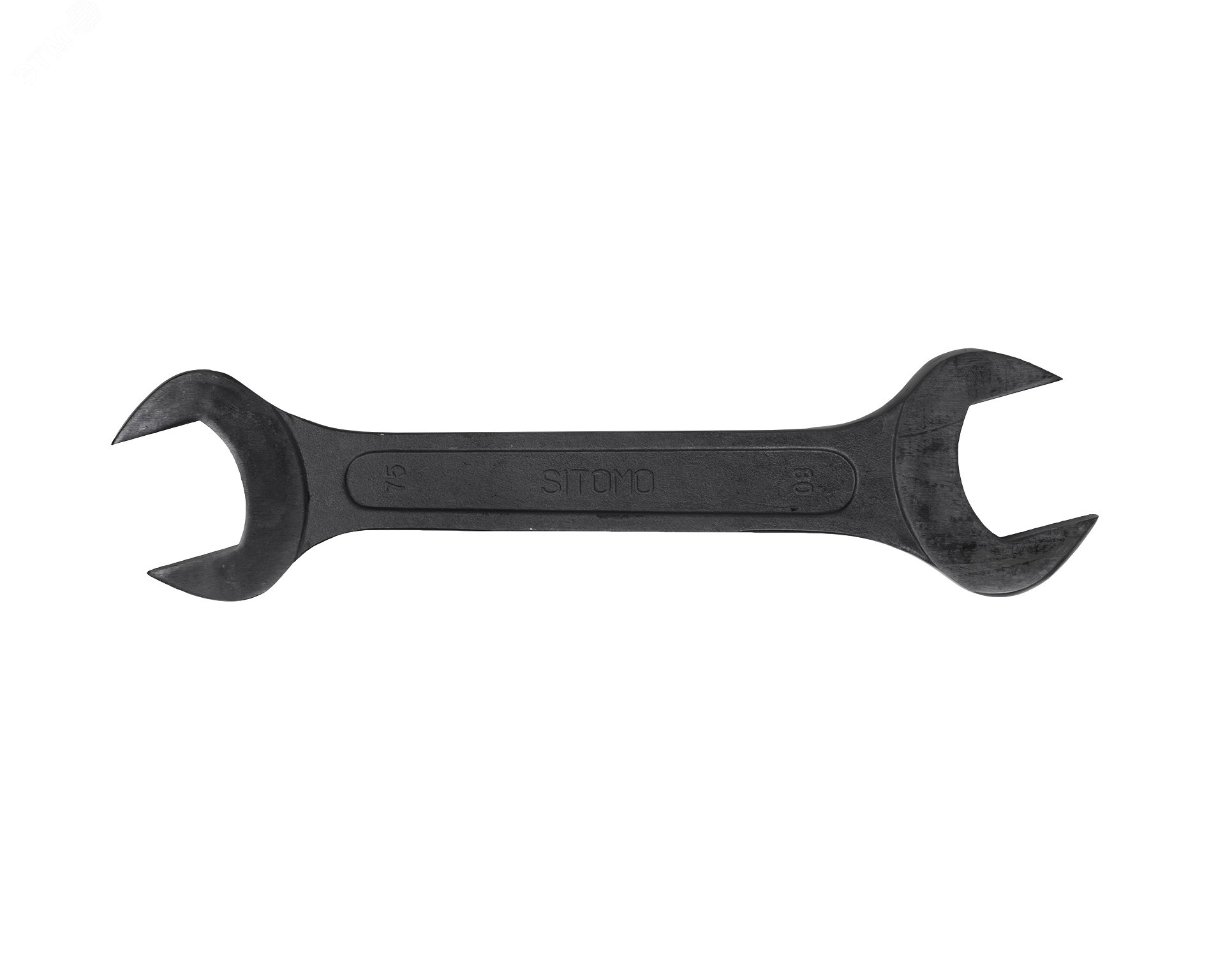 Изображение товара Ключ гаечный рожковый двусторонний 75х80 оксидированный высокий качество