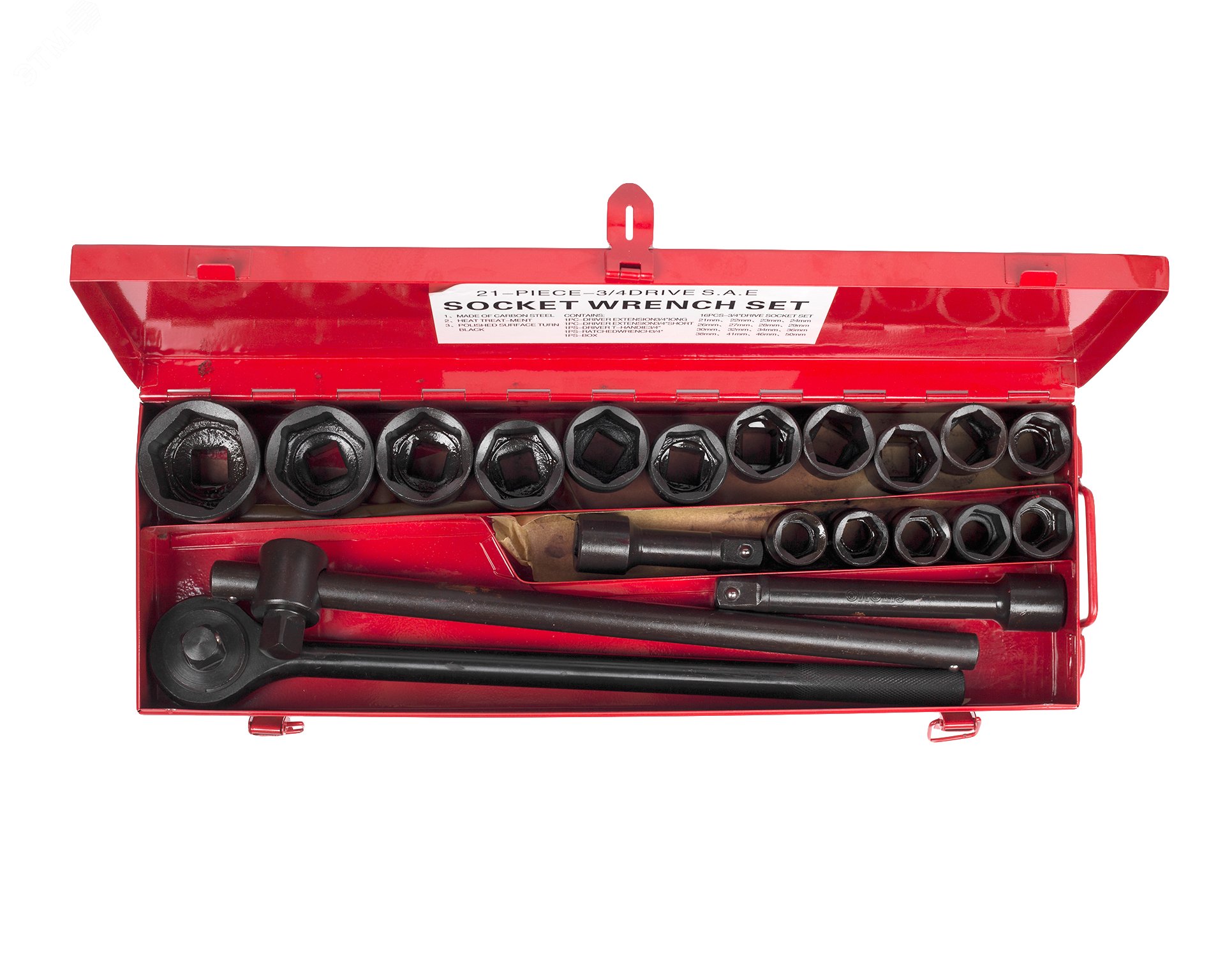 Изображение товара Набор головок 21-50 мм 3/4'' 21 шт металлический кейс SITOMO