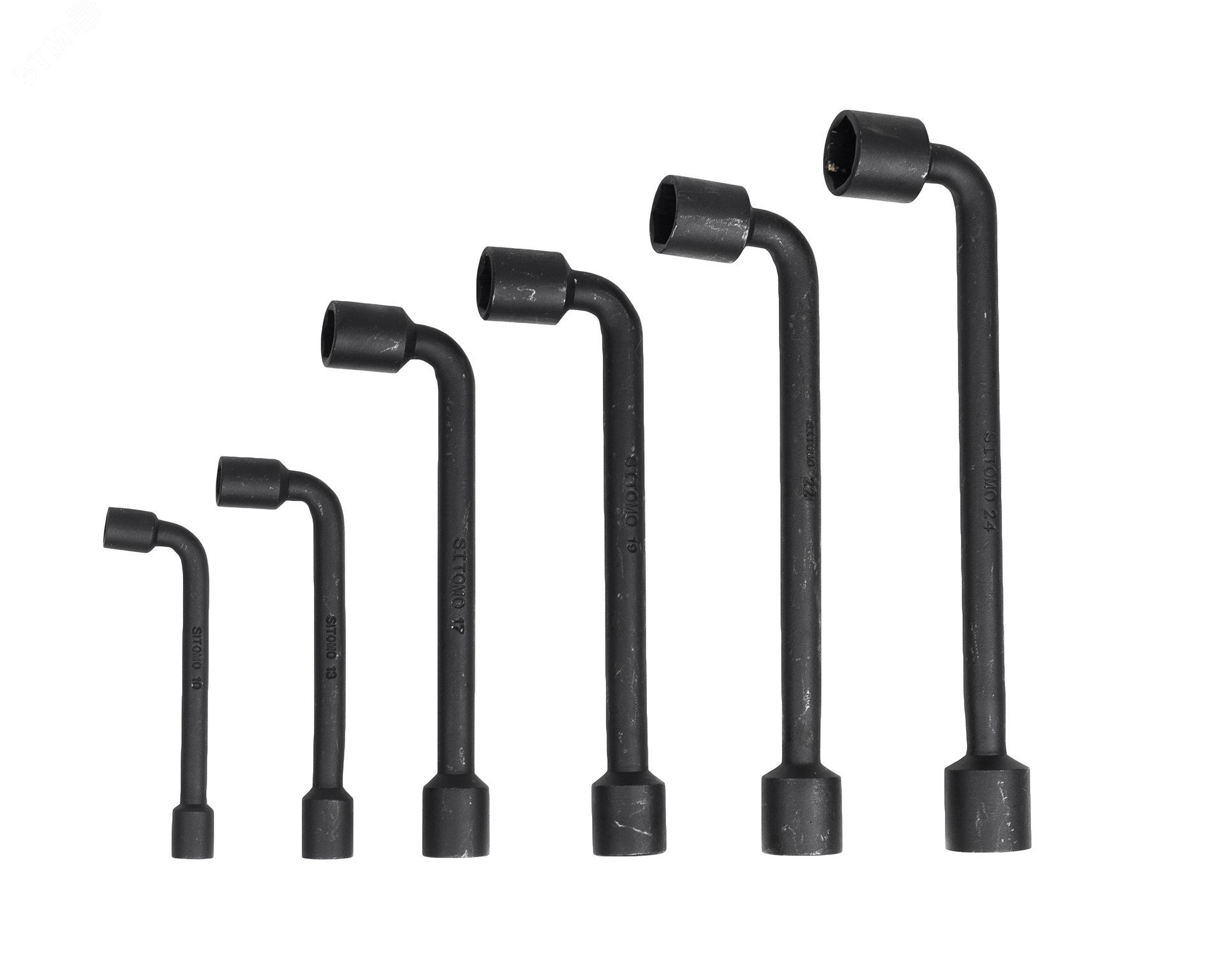 Изображение товара Набор торцевых ключей изогнутых 6 шт. 10-24 мм высокопрочная сталь