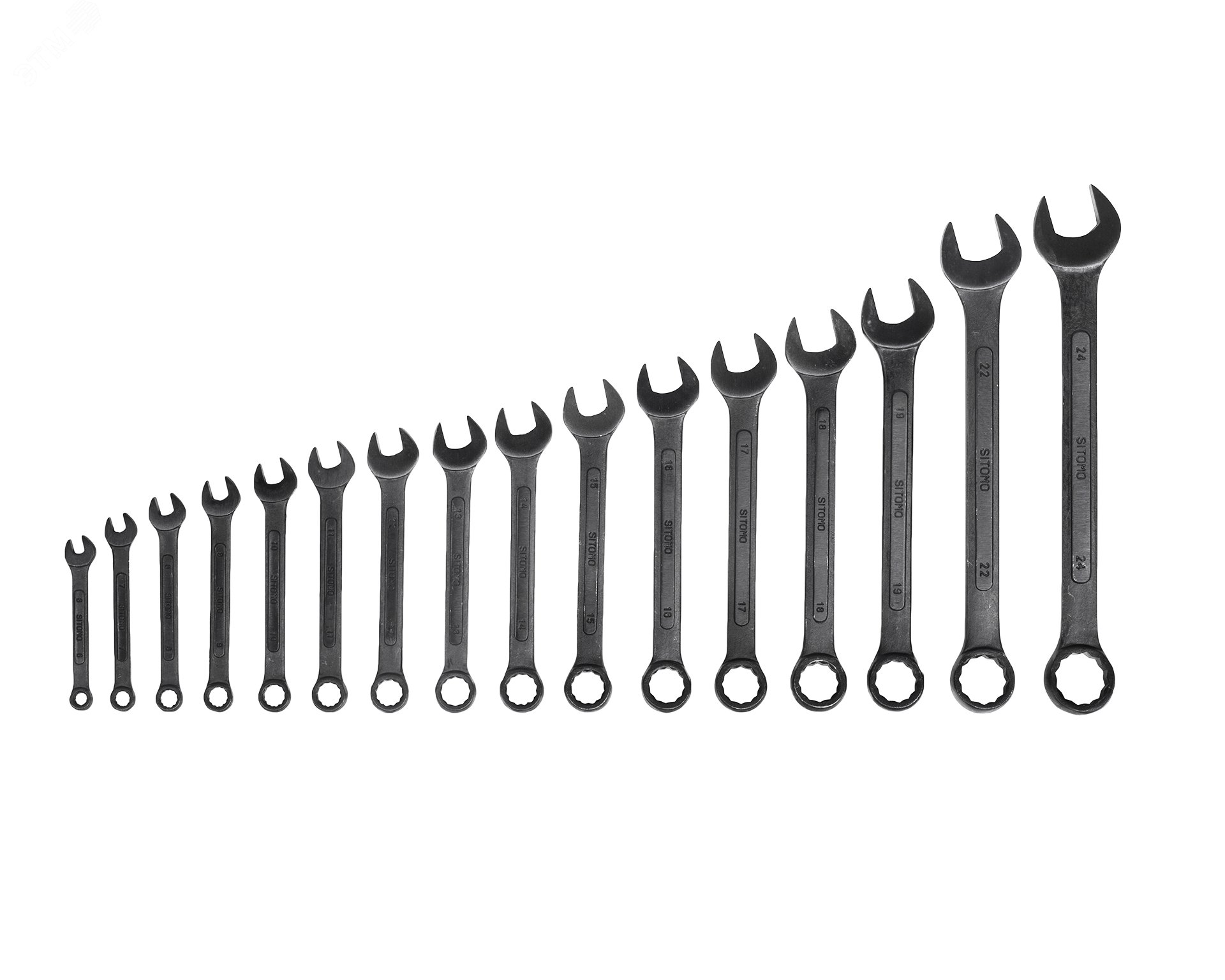 Изображение товара Набор гаечных ключей комбинированных 16 шт. от 6 до 24 мм Китай