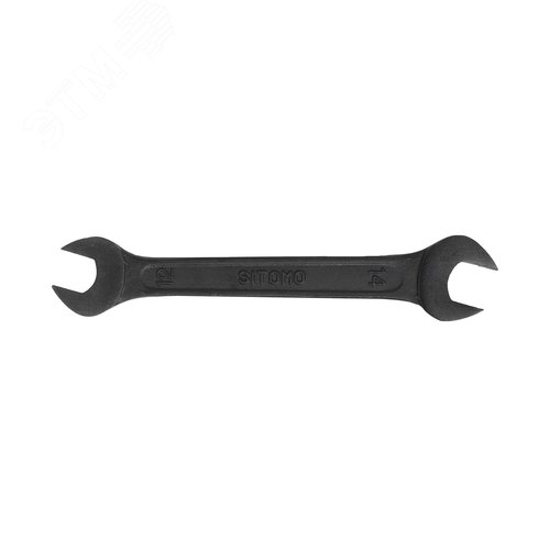 Изображение товара Ключ гаечный (рожковый) двусторонний 12х14 оксидированный (шт)