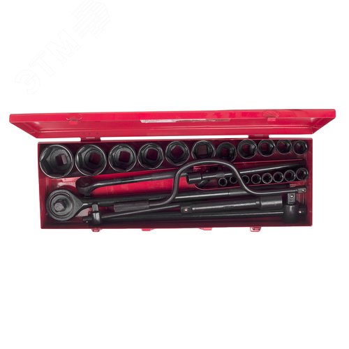 Изображение товара Набор головок торцевых №5 10-50 мм 1/2'' и 3/4'' металлический кейс (шт)