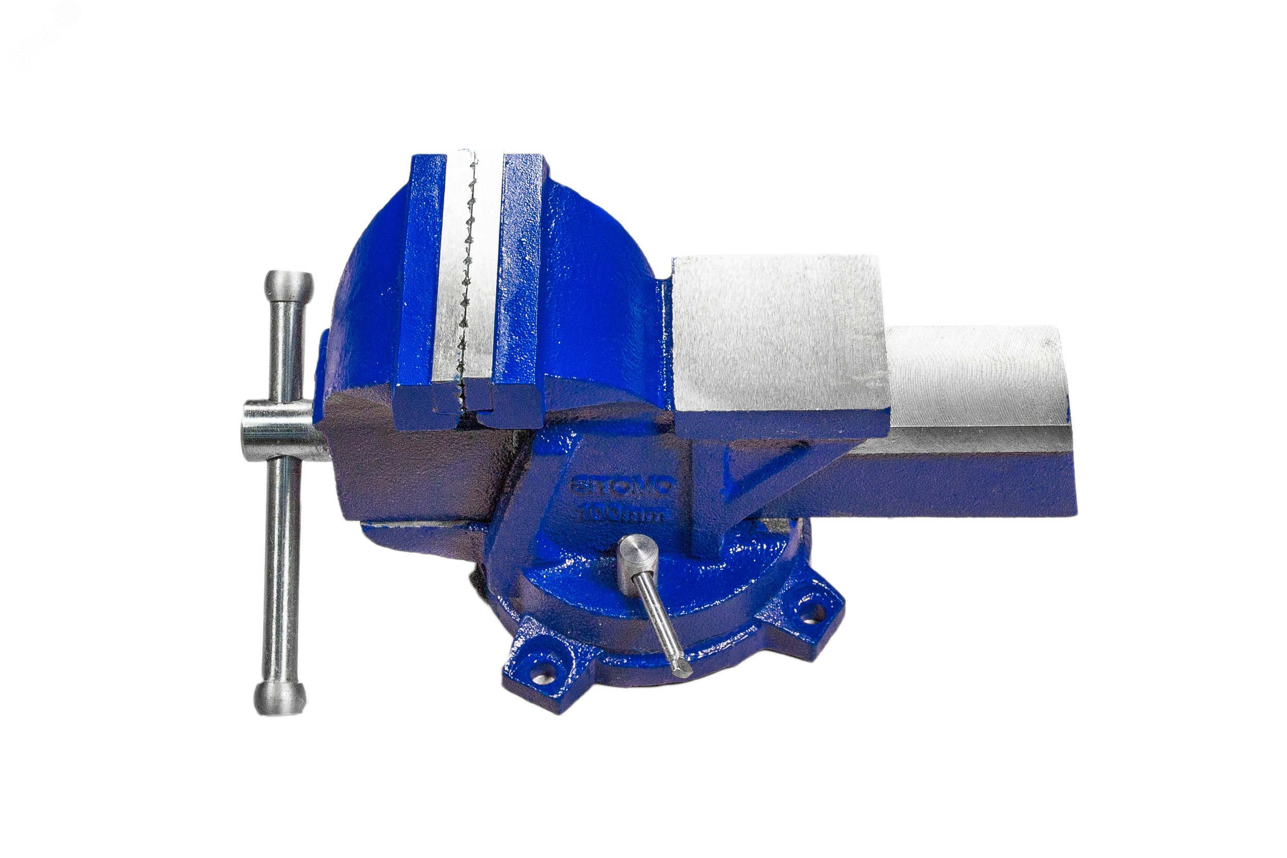 Изображение товара Слесарные тиски ТСЧ-100 мм поворотные китайские надежные олово