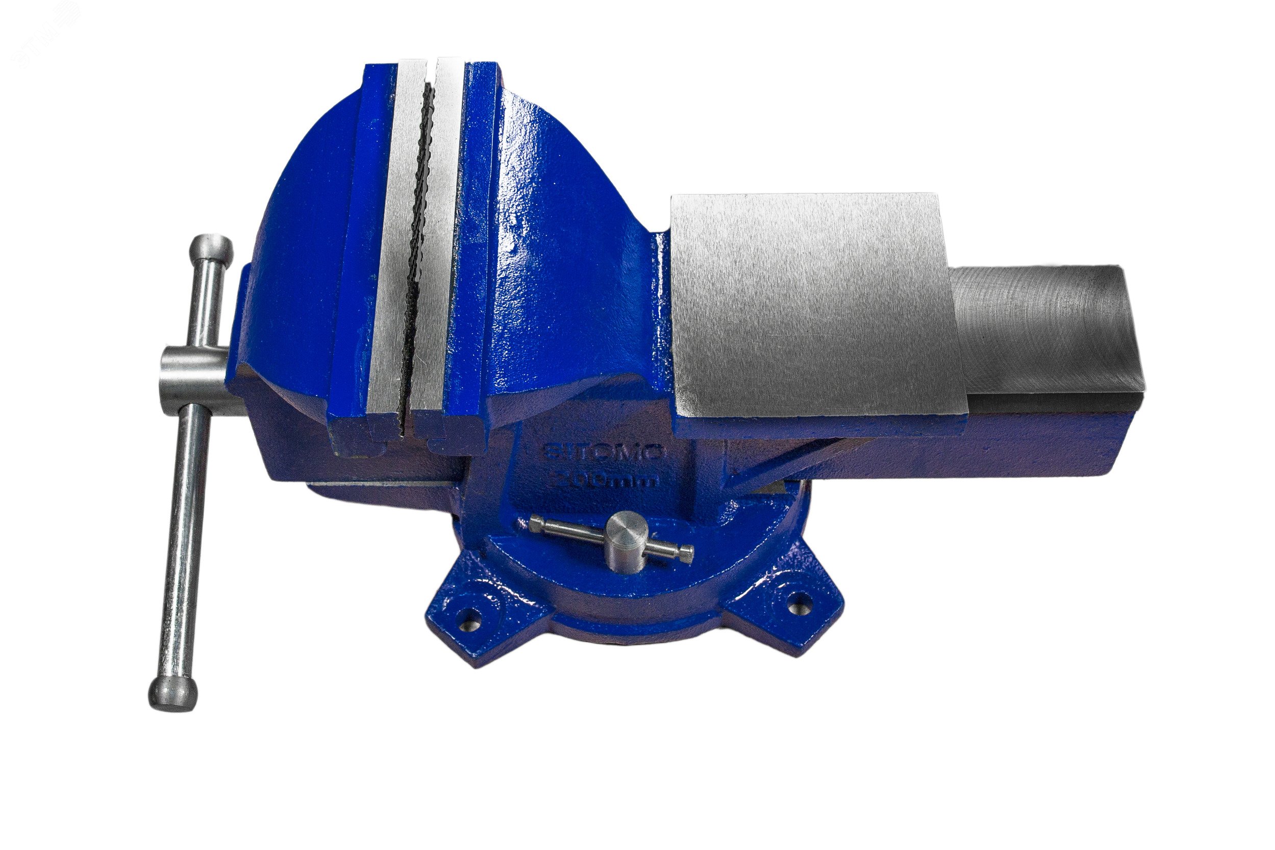 Изображение товара Слесарные тиски ТСЧ-200 мм поворотные прочные из чугуна