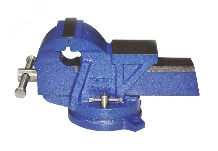 Изображение товара Слесарные тиски ТСЧ-100 мм поворотные китайские надежные олово