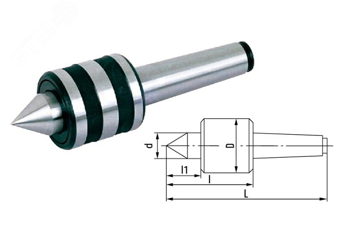 Изображение товара Центр вращения А-1-4-Н для токарных станков высокое качество