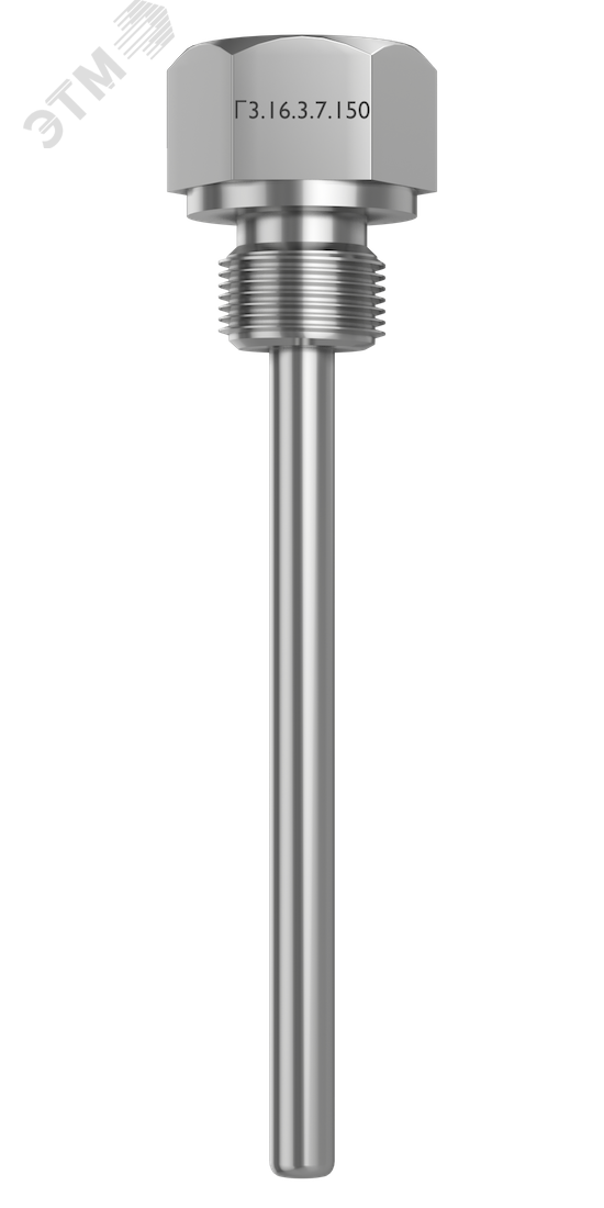 Изображение товара Погружная защитная гильза G1/2-М20х1.5 из нержавеющей стали для датчиков температуры