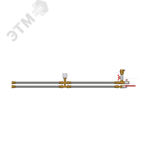 Изображение товара Смесительный узел для фанкойла ДУ20, присоединение G3/4, KVS 2,5, расход 1,3м3/ч, привод 220VAC, открыть/закрыть, NC (шт)