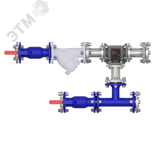 Изображение товара Смесительный узел для охладителя ДУ65, фланцевое, KVS 90, расход 45м3/ч, привод 24VDC, управление 0-10В (шт)