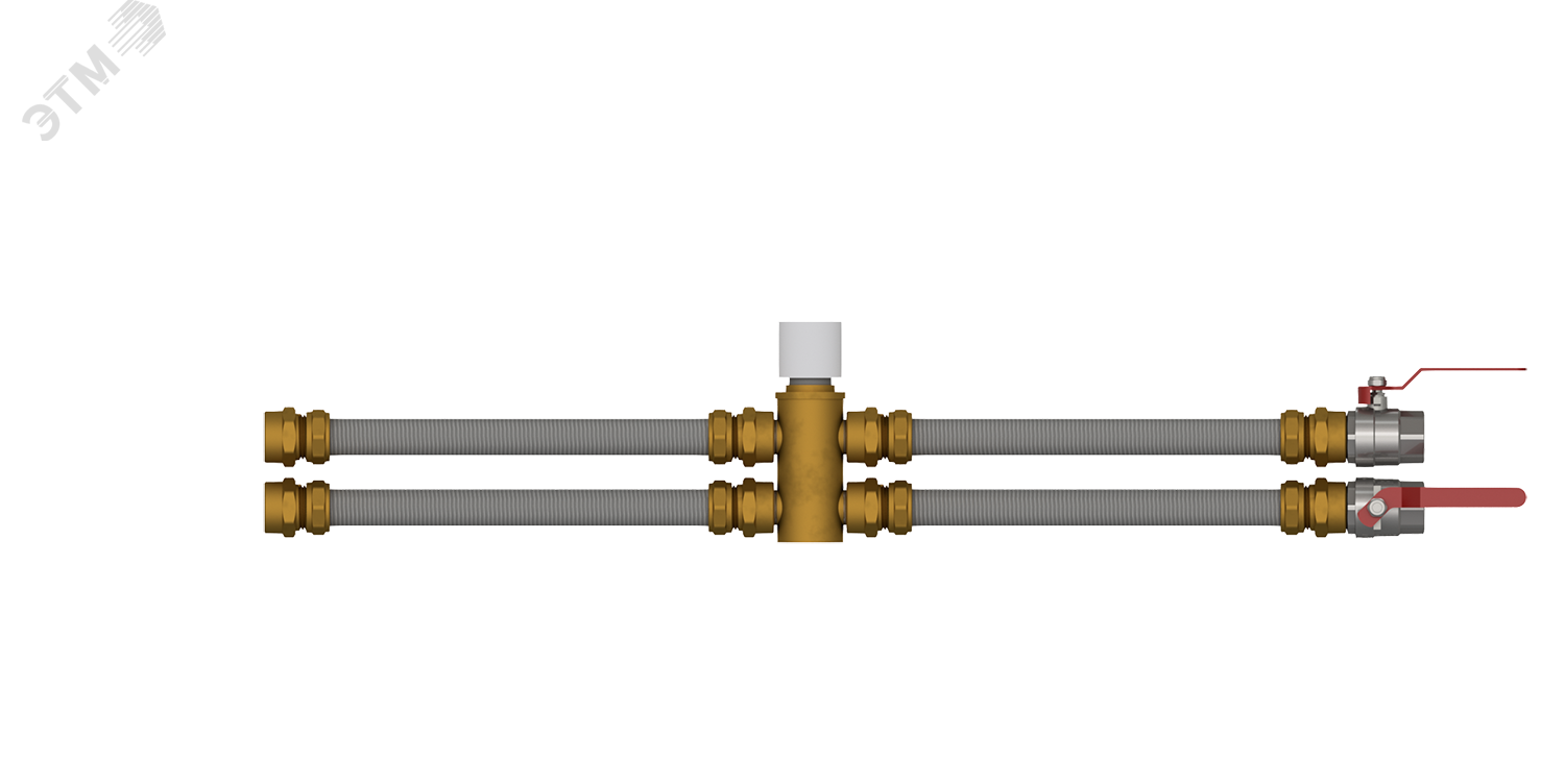 Изображение товара Смесительный узел для фанкойла ДУ25, присоединение G1, KVS 6,0, расход 3,4м3/ч, привод 220VAC, открыть/закрыть, NC (шт)
