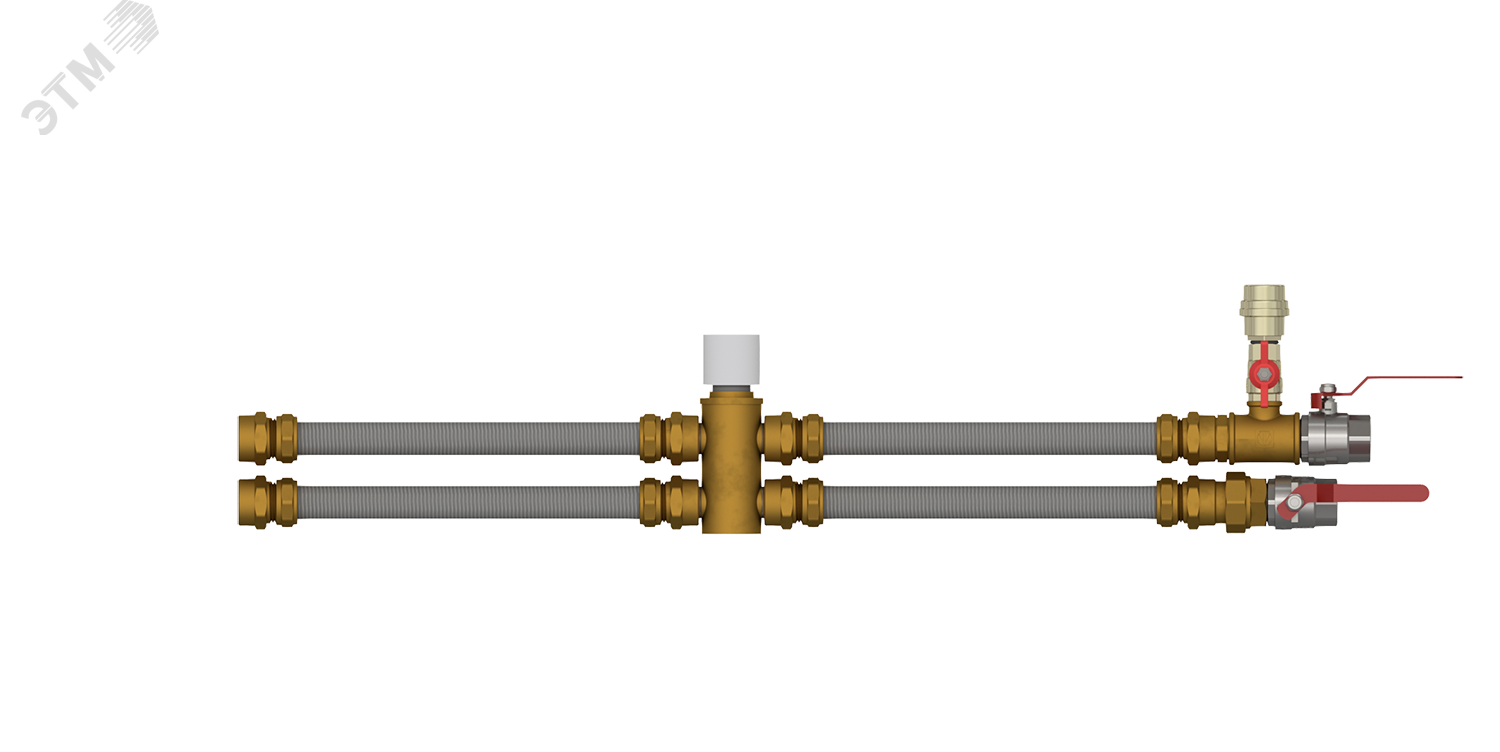 Изображение товара Смесительный узел для фанкойла ДУ25, присоединение G1, KVS 6,0, расход 3,4м3/ч, привод 220VAC, открыть/закрыть, NC (шт)