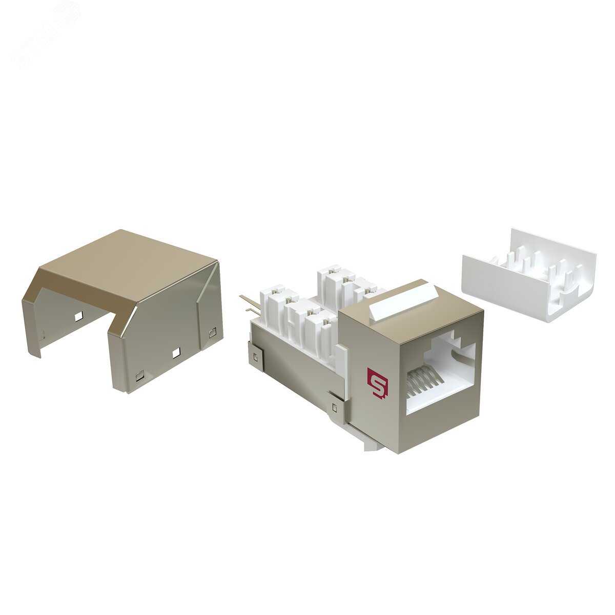 Изображение товара Вставка Keystone Jack RJ-45 90 градусов категория 5e экранированная SYSMATRIX