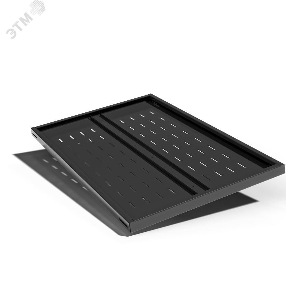 Полка 19'' усиленная аккумуляторная глубиной 1000 мм для шкафов глубиной 1200 мм. цвет черный (RAL 9004) (8406s) SH 1202.900 SYSMATRIX