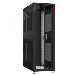 Шкаф серверный 42U 800х1200 передняя дверь: двустворчатая перфорированная IP20. задняя дверь: двустворчатая глухой металл IP51. боковые панели: перфорированные. цвет: черный RAL9005 